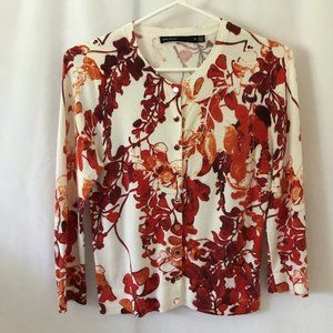 Karen Millen Floral Print Cardigan Sweater
